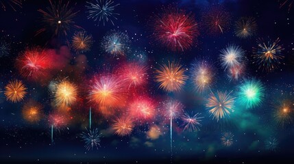 Wall Mural - firework background