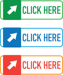 Poster - click here buttons set, transparent.