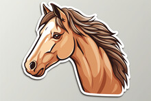 Vector Sticker Design, A Horse