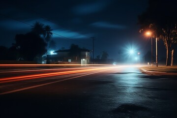 Wall Mural - road at night