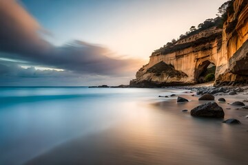 Wall Mural - sunset at the beach