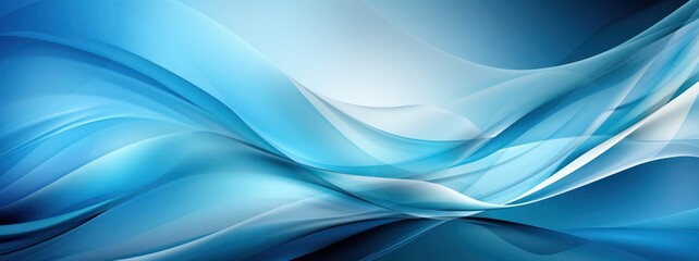 Wall Mural - Abstract blue background with wavy lines. illustration banner design