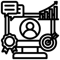 Poster - Crm Outline Icon