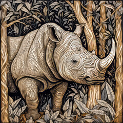 Intricate Detailed Woodcut Wildlife Design.  Generated Image.
A detailed illustration of an intricate detailed woodcut wildlife design.  