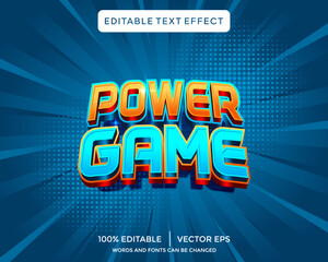 Poster - power game 3D text effect template
