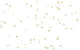 Fototapeta Do przedpokoju - Realistic Golden Confetti and serpentine explosion For The Festival Party Ribbon Blast Carnival Elements Or Birthday Celebration