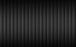 Black striped steel metal texture. Dark abstract background with vertical stripes and grey gradients. Vector illustration