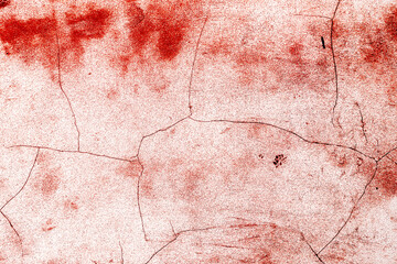 Wall Mural - Blood on old wall for halloween concept. Grunge scary red concrete. Red paint on concrete wall.