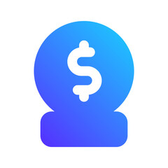 Poster - coin gradient fill icon