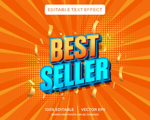 Poster - best seller 3D text effect template
