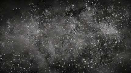 abstract black and white snow texture on dark background - high quality overlay effect for winter de