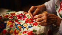 Modern Ethnic Folk Embroidery, Traditional Embroidery, Needlework, Stitching, Patterns. Hand Embroidery For Beginners. Satin Stitch In Hand Embroidery