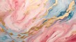 © Marpa - Abstract watercolor paint background illustration - Soft pastel pink, blue, and golden color, with liquid fluid marbled paper texture banner texture