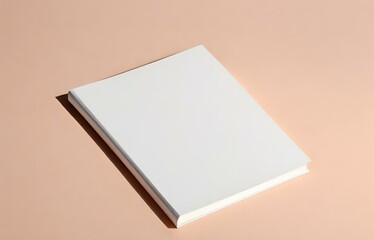 Blank book cover mockup layout design with shadows for branding. Vector illustration gnerative AI.