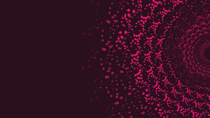 Wall Mural - Abstract spiral website background in pink dotted color shade. This creative round mandala style dark purple background is perfect for website background or wallpaper and it also can use as a banner.