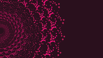 Wall Mural - Abstract spiral website background in pink dotted color shade. This creative round mandala style dark purple background is perfect for website background or wallpaper and it also can use as a banner.