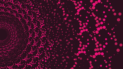 Wall Mural - Abstract spiral website background in pink dotted color shade. This creative round mandala style dark purple background is perfect for website background or wallpaper and it also can use as a banner.