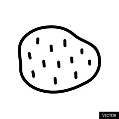 Poster - Potato vector icon in line style design for website design, app, UI, isolated on white background. Editable stroke. Vector illustration.