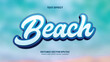 © lucky_xtian - Water text effect editable blue and liquid beach text style