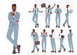 © Anna Syvak - Businessman Character Poses Set. Collection Of Professional Postures For Confident Executives. Ideal For Presentations
