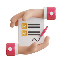 Poster - Agreement 3d Illustration 