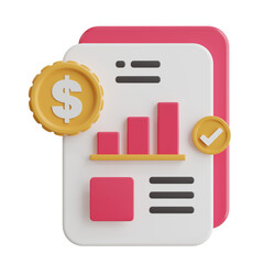 Poster - Business Report 3d Illustration