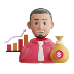 Poster - Investor 3d Illustration 