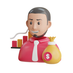 Poster - Investor 3d Illustration 
