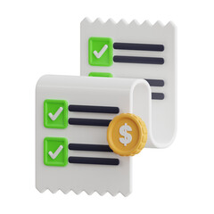 Poster - Invoice 3d Illustration