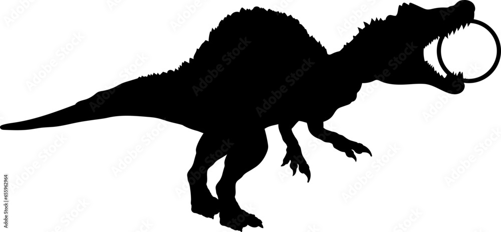 Spinosaurus. Dinosaur Silhouette. Dinosaur SVG Types of dinosaurs ...