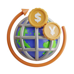 Poster - World Financial 3d Illustration