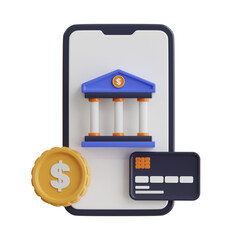Poster - Online Banking 3d Illustration