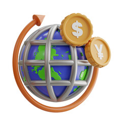 Aufkleber - world financial 3d illustration