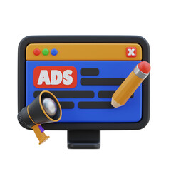 Poster - Marketing Copywriting 3d Illustration