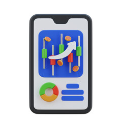 Aufkleber - growth graph 3d illustration