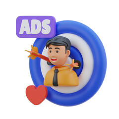 Poster - Target Marketing 3d Illustration