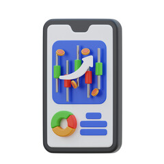Aufkleber - growth graph 3d illustration