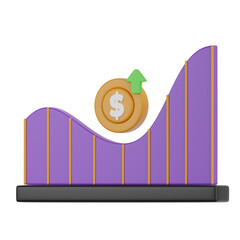 Aufkleber - financial profit 3d illustration