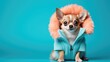 heartwarming image of a tiny chihuahua embracing the cold weather in a stylish winter outfit, proving that fashion knows no size.