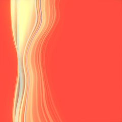 Aufkleber - Digital illustration of smooth colored waves in the wind. 3d rendering background