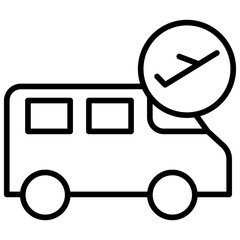 Poster - Outline Flight Van icon