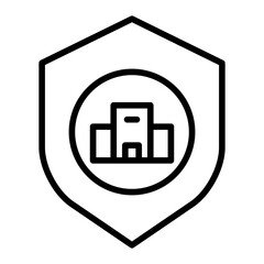 Wall Mural - Outline Hotel Protection shield icon