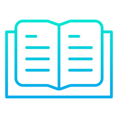 Sticker - Outline gradient Book icon