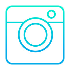 Wall Mural - Outline gradient Camera icon