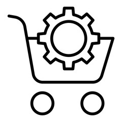 Poster - Outline Cart Settings icon