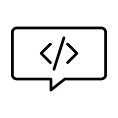 Outline Code Chat icon