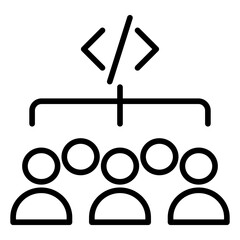 Outline Developers Code icon