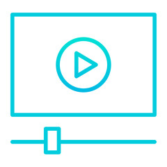 Sticker - Outline gradient Media Player icon