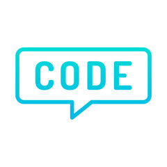 Outline gradient Code Chat icon