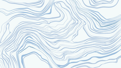 Abstract background with blue marbling - hand drawn vector illustration.